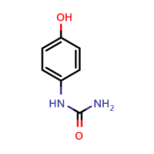 Chemical structure of 1-(4-Hydroxyphenyl)urea , CAS 1566-41-2, AChemBlock AD240425