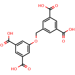 Chemical structure of 5-[(3,5-dicarboxyphenoxy)methyl]benzene-1,3-dicarboxylic acid , CAS 156750-08-2, AChemBlock AD240429