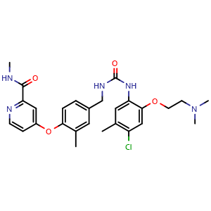 4-(4-((3-(4-Chloro-2-(2-(dimethylamino)ethoxy)-5-methylphenyl)ureido)methyl)-2-methylphenoxy)-N-methylpicolinamide