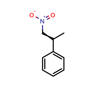 Chemical structure of (1-nitroprop-1-en-2-yl)benzene , CAS 15795-70-7, AChemBlock AD240446