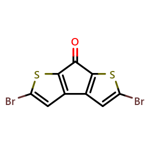Chemical structure of 2,5-Dibromo-7H-cyclopenta[1,2-b:4,3-b']dithiophen-7-one , CAS 1586827-98-6, AChemBlock AD240452