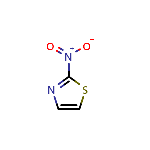 Chemical structure of 2-Nitrothiazole , CAS 1606-76-4, AChemBlock AD240490