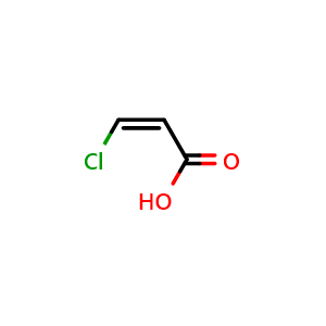 Chemical structure of (2Z)-3-chloroprop-2-enoic acid , CAS 1609-93-4, AChemBlock AD240497