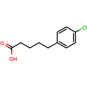 Chemical structure of 5-(4-chlorophenyl)pentanoic acid , CAS 161725-12-8, AChemBlock AD240510
