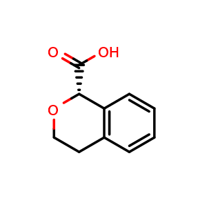 Chemical structure of (S)-Isochroman-1-carboxylic acid , CAS 161814-85-3, AChemBlock AD240511