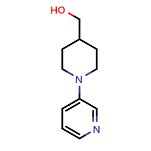 Chemical structure of [1-(3-pyridyl)-4-piperidyl]methanol , CAS 1619264-47-9, AChemBlock AD240514