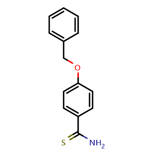 Chemical structure of 4-(benzyloxy)benzene-1-carbothioamide , CAS 161975-22-0, AChemBlock AD240515