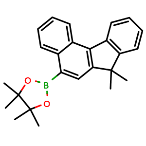 Chemical structure of 2-{7,7-dimethyl-7H-benzo[c]fluoren-5-yl}-4,4,5,5-tetramethyl-1,3,2-dioxaborolane , CAS 1622451-76-6, AChemBlock AD240524