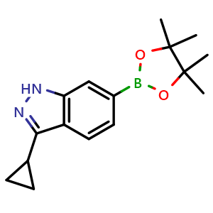 3-cyclopropyl-6-(4,4,5,5-tetramethyl-1,3,2-dioxaborolan-2-yl)-1H-indazole