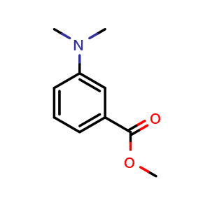 Chemical structure of 3-(Dimethylamino)benzoic acid methyl ester , CAS 16518-64-2, AChemBlock AD240573