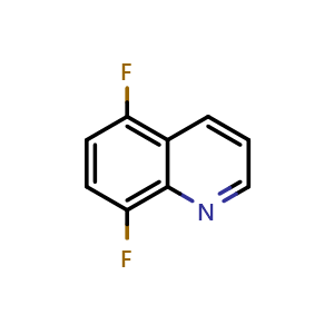 Chemical structure of 5,8-Difluoroquinoline , CAS 16650-32-1, AChemBlock AD240582