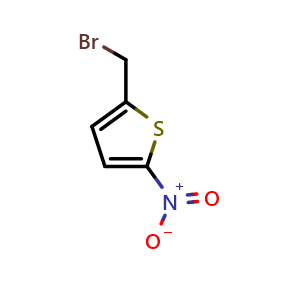 Chemical structure of 2-(bromomethyl)-5-nitrothiophene , CAS 166887-84-9, AChemBlock AD240584
