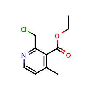 Chemical structure of Ethyl 2-(chloromethyl)-4-methylpyridine-3-carboxylate , CAS 1687855-47-5, AChemBlock AD240599