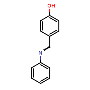 Chemical structure of 4-((Phenylimino)methyl)phenol , CAS 1689-73-2, AChemBlock AD240604