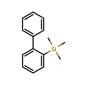 Chemical structure of {[1,1'-biphenyl]-2-yl}trimethylsilane , CAS 17049-39-7, AChemBlock AD240628