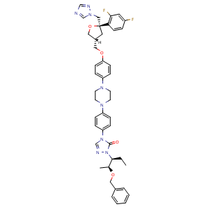Chemical structure of O-Benzyl Posaconazole , CAS 170985-86-1, AChemBlock AD240636