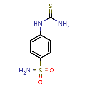Chemical structure of 4-Thioureidobenzenesulfonamide , CAS 1718-39-4, AChemBlock AD240647