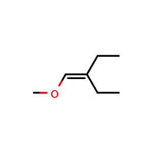 Chemical structure of 3-(methoxymethylidene)pentane , CAS 1733-17-1, AChemBlock AD240654