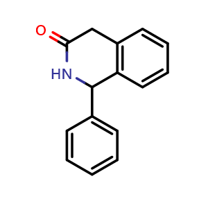 Chemical structure of 1-phenyl-1,2,3,4-tetrahydroisoquinolin-3-one , CAS 17507-05-0, AChemBlock AD240663