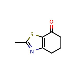 Chemical structure of 2-methyl-4,5,6,7-tetrahydro-1,3-benzothiazol-7-one , CAS 17583-14-1, AChemBlock AD240669