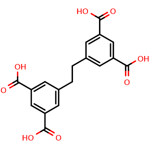 Chemical structure of 5-[2-(3,5-dicarboxyphenyl)ethyl]benzene-1,3-dicarboxylic acid , CAS 1774401-34-1, AChemBlock AD240686