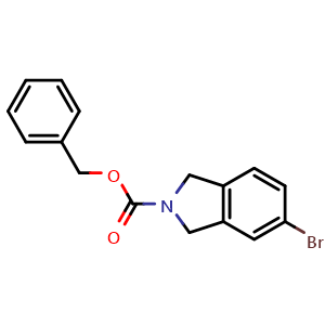 Chemical structure of benzyl 5-bromoisoindoline-2-carboxylate , CAS 178445-27-7, AChemBlock AD240711