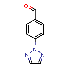 Chemical structure of 4-(2H-1,2,3-triazol-2-yl)benzaldehyde , CAS 179056-04-3, AChemBlock AD240724
