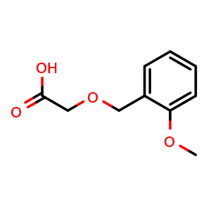 Chemical structure of 2-[(2-methoxyphenyl)methoxy]acetic acid , CAS 180044-49-9, AChemBlock AD240739