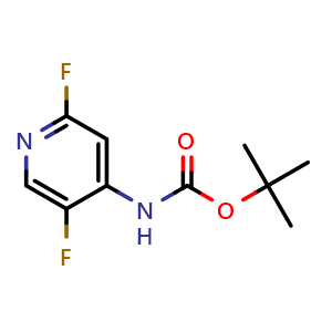 Chemical structure of tert-Butyl (2,5-difluoropyridin-4-yl)carbamate , CAS 1803125-70-3, AChemBlock AD240750