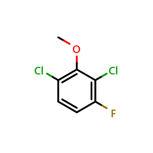 Chemical structure of 2,6-Dichloro-3-fluoroanisole , CAS 1803784-14-6, AChemBlock AD240755