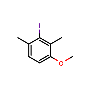 Chemical structure of 2,4-Dimethyl-3-iodoanisole , CAS 1803807-22-8, AChemBlock AD240757