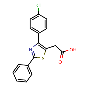 Chemical structure of Fentiazac , CAS 18046-21-4, AChemBlock AD240761