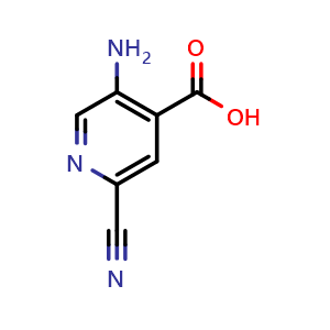 Chemical structure of 5-amino-2-cyanoisonicotinic acid , CAS 1805482-10-3, AChemBlock AD240769