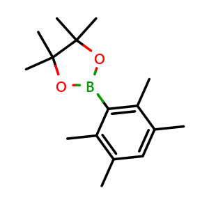 Chemical structure of 4,4,5,5-tetramethyl-2-(2,3,5,6-tetramethylphenyl)-1,3,2-dioxaborolane , CAS 1809298-90-5, AChemBlock AD240788