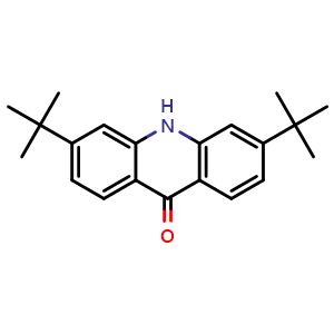Chemical structure of 3,6-di-tert-butyl-9,10-dihydroacridin-9-one , CAS 1810004-91-1, AChemBlock AD240789