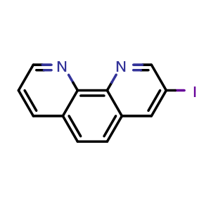 Chemical structure of 3-iodo-1,10-phenanthroline , CAS 1821123-02-7, AChemBlock AD240801