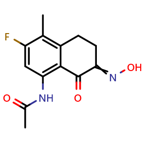 N-(3-fluoro-7-(hydroxyimino)-4-methyl-8-oxo-5,6,7,8-tetrahydronaphthalen-1-yl)acetamide