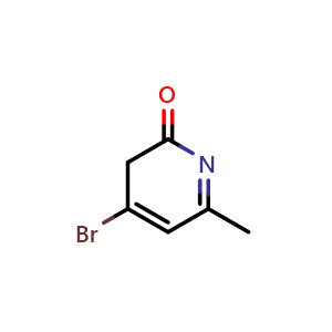 Chemical structure of 4-bromo-6-methyl-2,3-dihydropyridin-2-one , CAS 1823747-26-7, AChemBlock AD240814
