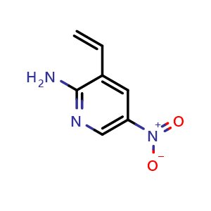 Chemical structure of 3-Ethenyl-5-nitro-2-pyridinamine , CAS 1824078-11-6, AChemBlock AD240817