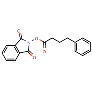Chemical structure of 1,3-dioxo-2,3-dihydro-1H-isoindol-2-yl 4-phenylbutanoate , CAS 1841512-58-0, AChemBlock AD240837