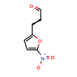 Chemical structure of 3-(5-nitrofuran-2-yl)prop-2-enal , CAS 1874-22-2, AChemBlock AD240867