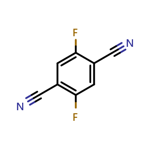 Chemical structure of 2,5-Difluoroterephthalonitrile , CAS 1897-49-0, AChemBlock AD240896