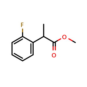 Chemical structure of 2-(2-Fluoro-phenyl)-propionic acid methyl ester , CAS 191351-61-8, AChemBlock AD240907