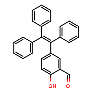 Chemical structure of 2-hydroxy-5-(1,2,2-triphenylethenyl)benzaldehyde , CAS 1926206-27-0, AChemBlock AD240920