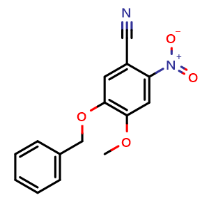 Chemical structure of 5-(Benzyloxy)-4-methoxy-2-nitrobenzonitrile , CAS 192869-56-0, AChemBlock AD240923