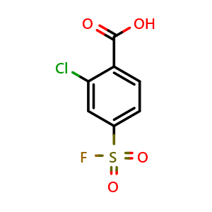 Chemical structure of 2-chloro-4-(fluorosulfonyl)benzoic acid , CAS 1934852-61-5, AChemBlock AD240934