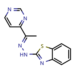 (1E)-1-(4-Pyrimidinyl)ethanone 2-(2-benzothiazolyl)hydrazone