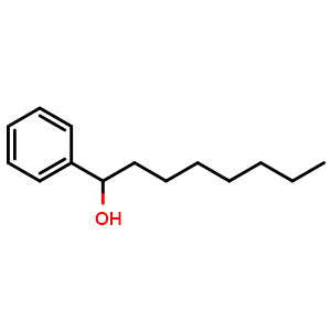 Chemical structure of 1-phenyloctan-1-ol , CAS 19396-73-7, AChemBlock AD240950