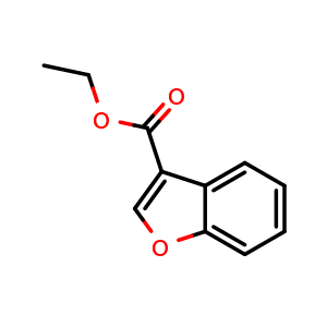 Chemical structure of Ethyl Benzofuran-3-carboxylate , CAS 194278-43-8, AChemBlock AD240953