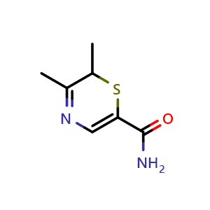 Chemical structure of 2,3-dimethyl-2H-1,4-thiazine-6-carboxamide , CAS 1956322-75-0, AChemBlock AD240969